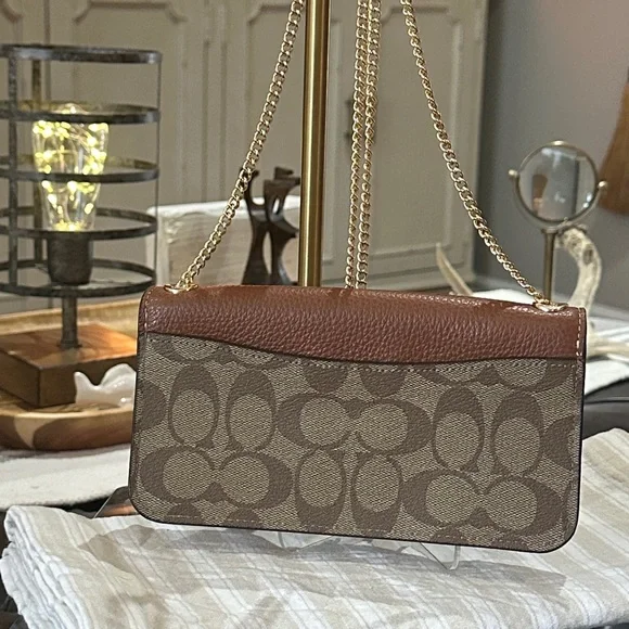 COACH Signature Colorblock Morgan Crossbody in Khaki/Multi, BNWT - Picture 2 of 16